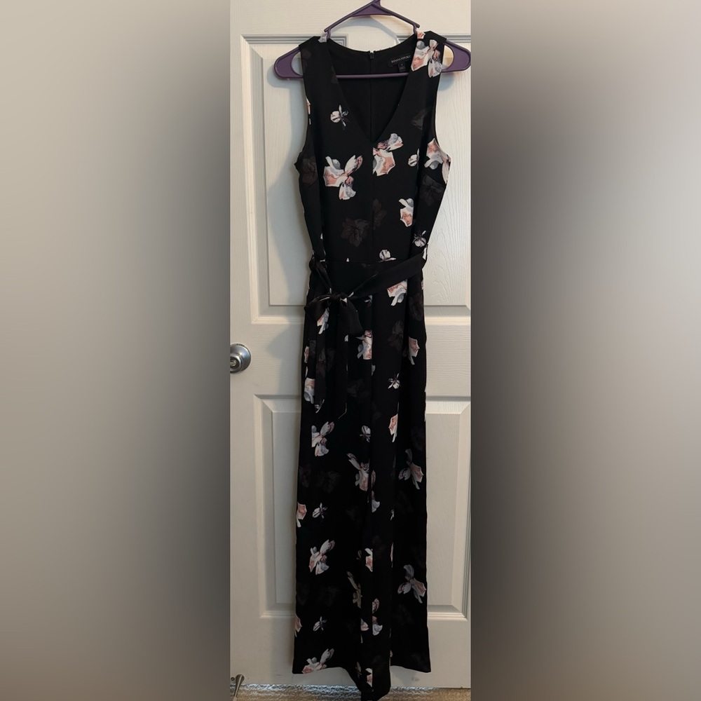 Elegant Black Floral Jumpsuit